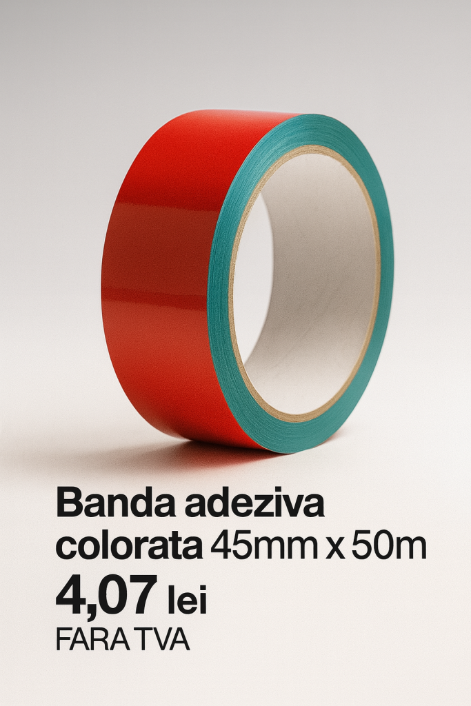Banda adeziva colorata 45mm x 50m