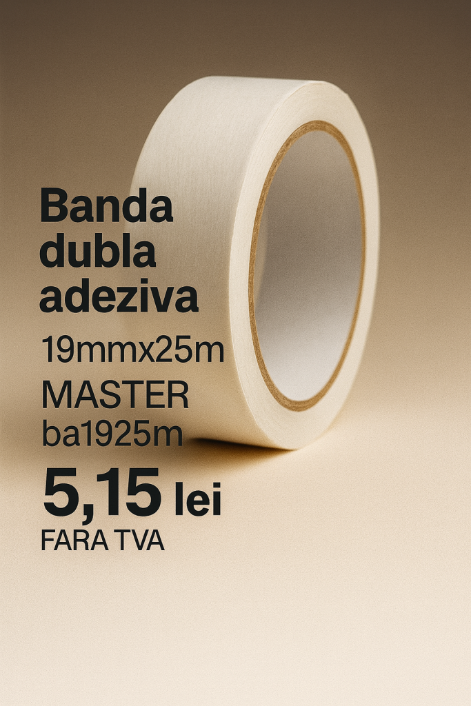 Banda dubla adeziva 19mmX25m MASTER ba1925m